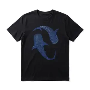 Ocean Whale Shark Men's Graphic TShirt, 100% Cotton Short Sleeve Soft Top, Nature Inspired Graphic Print Design, for Daily Wear, Outdoor, Vacation, Birthday Gift, Gift for Men, Women and Friends