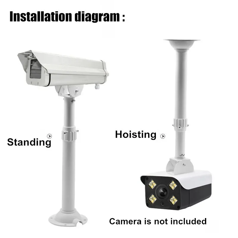 I-Type White Universal Monitoring Telescopic Bracket Bullet Security CCTV Camera Ceiling Mount Bracket Vertical Hoisting Support