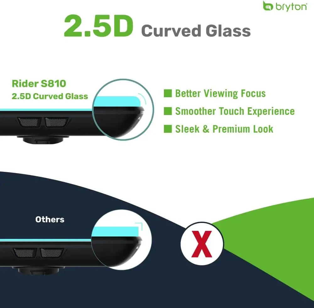 Bryton Rider S810 Computadora de bicicleta/ciclismo con pantalla táctil a color de 3,5 pulgadas, duración de la batería de 50 horas, mapas y navegación sin conexión, Cl avanzado