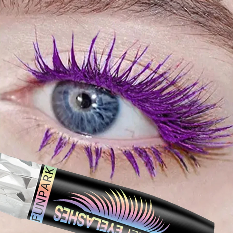 5D アイブラック 9 色マスカラ防水まつげを長くするエクステンションシルクファイバーマスカラアイメイク女性用化粧品ブルー