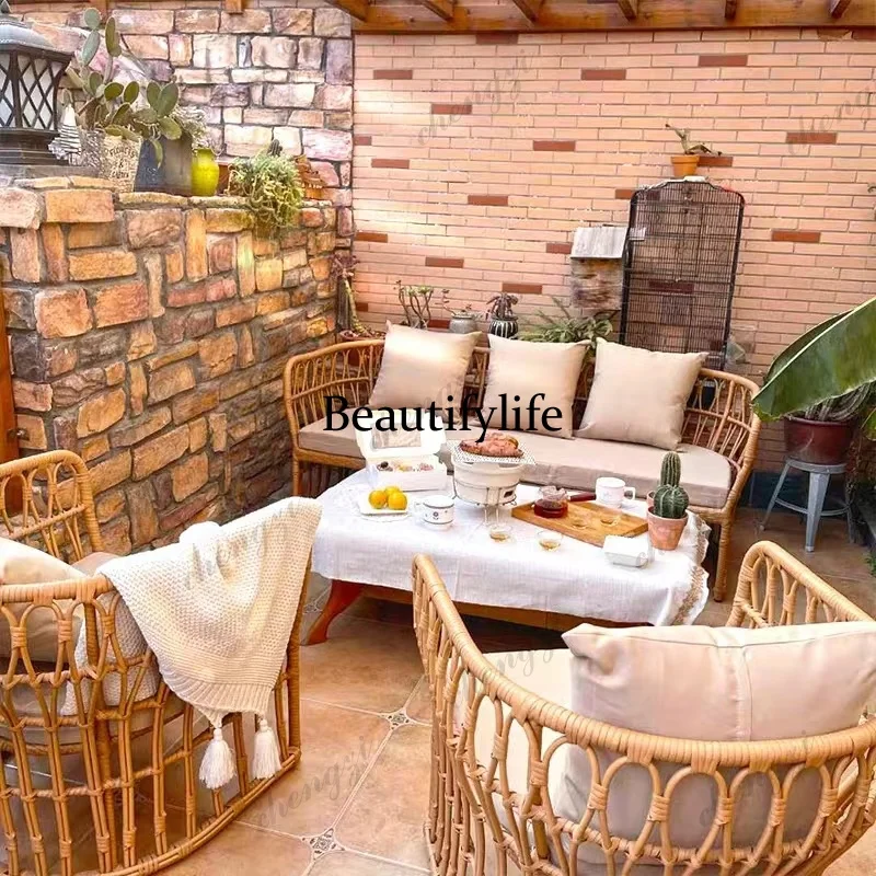 Conjuntos de Muebles de Jardín Redondos para Exteriores, Conjuntos de Muebles de Jardín para Niños, Gazebo de Tela, Muebles de Jardín para Exteriores