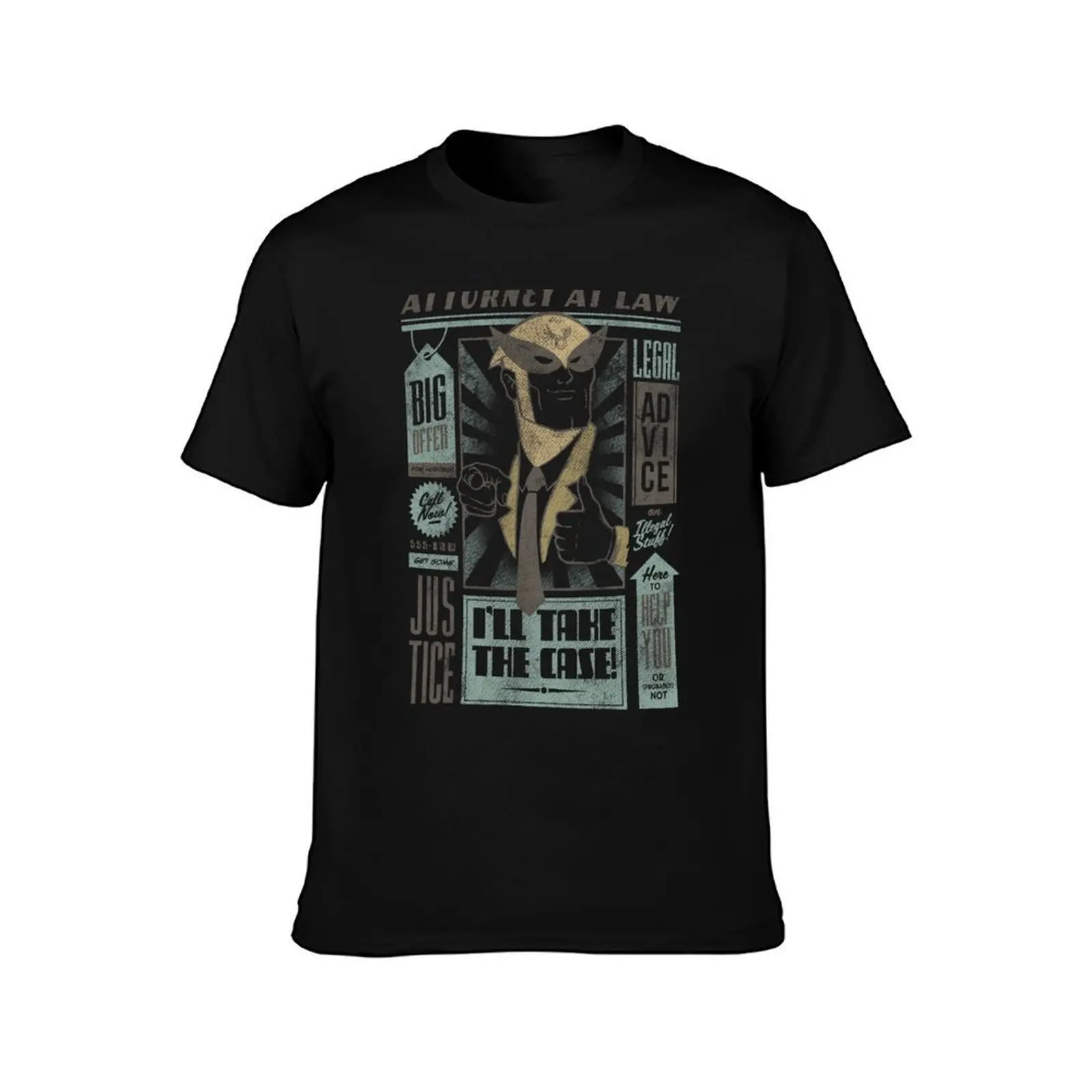 Attorney at Law T-Shirt, Summer Casual Cotton Tee, Oversized Streetwear Tops, Vintage Graphic Print, Loose Fit Short Sleeve
