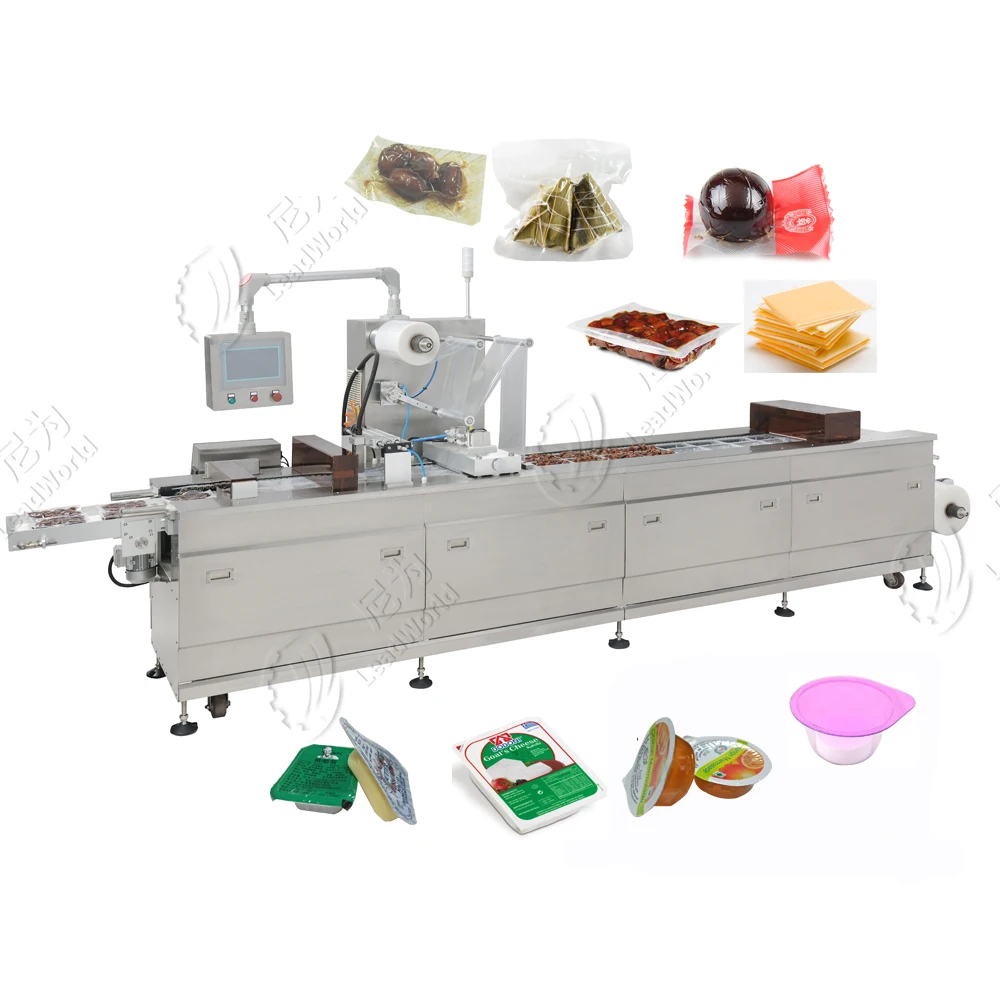 Leadworld Automatic Plastic Cup Vacuum Sealing Machine Auto Thermoforming Vacuum Packing Machine for Fruits