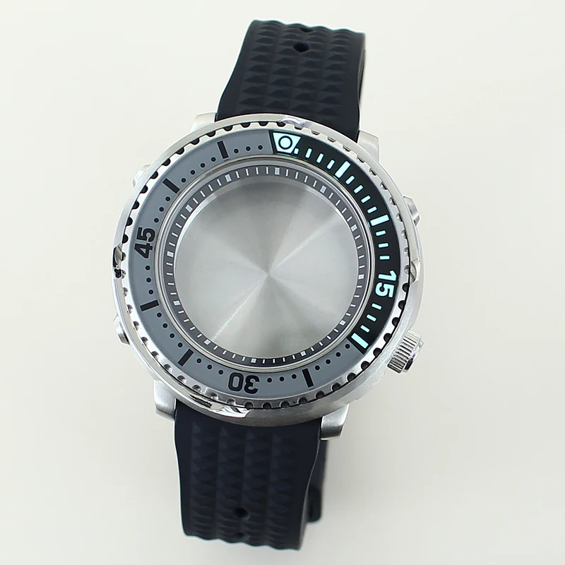 

Корпус для часов Seiko SKX 43 мм, сапфировое стекло, светящийся безель C3, для механизмов Seiko NH35, NH36, NH34, NH38, водонепроницаемость 20ATM, замена корпуса для дайверских часов.