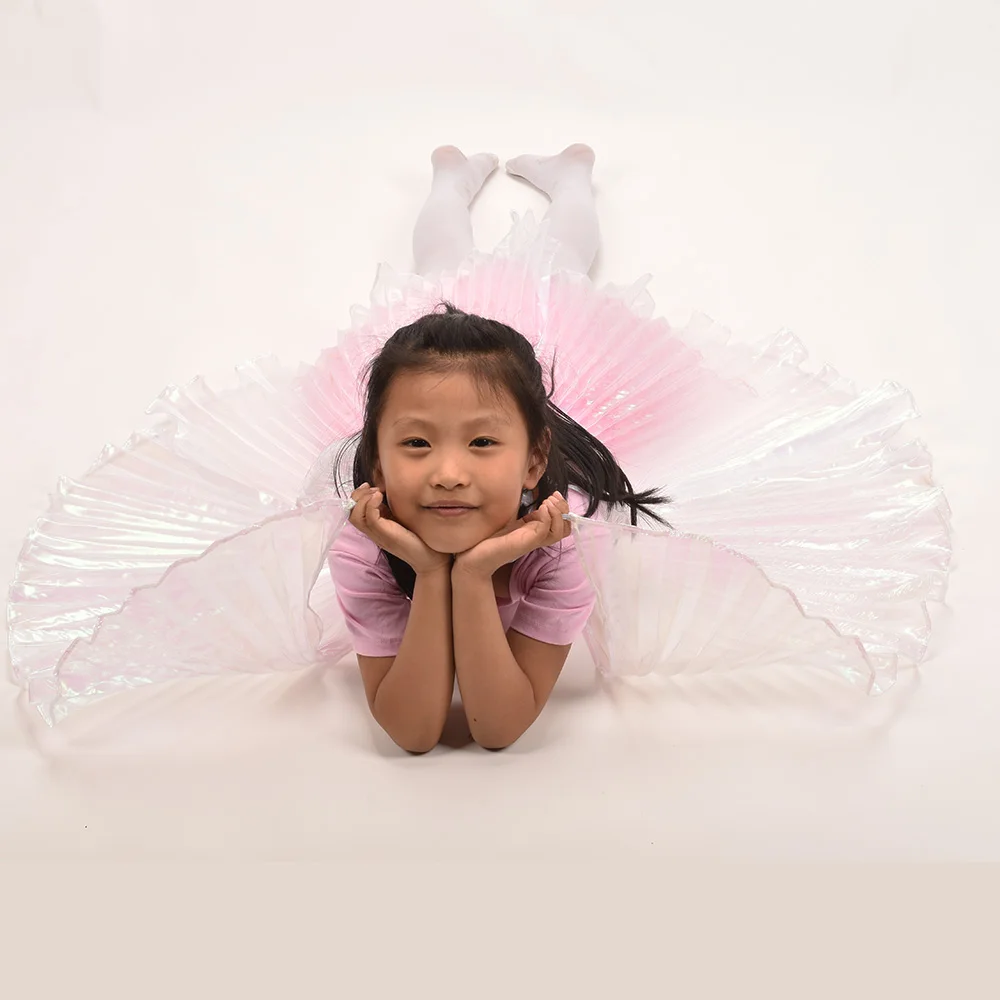 Children's Belly Dance Transparent Wings Cloak Hand Hook Catwalk Performance Props Model Wings Hanging Neck Wings Dance Props