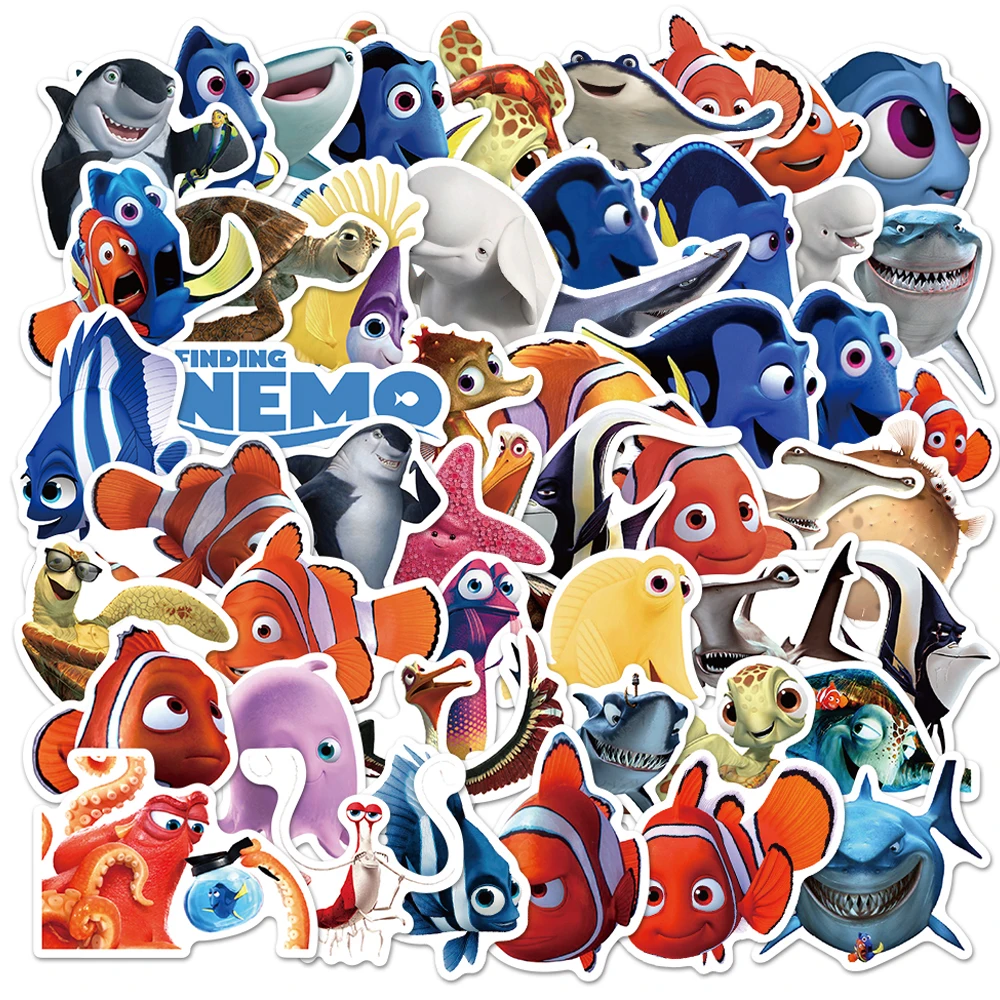 10/30/50pcs Cute Disney Cartoon Finding Nemo Anime Stickers Anime Decals DIY Laptop Phone Bicycle Kids Decoration Sticker Toys