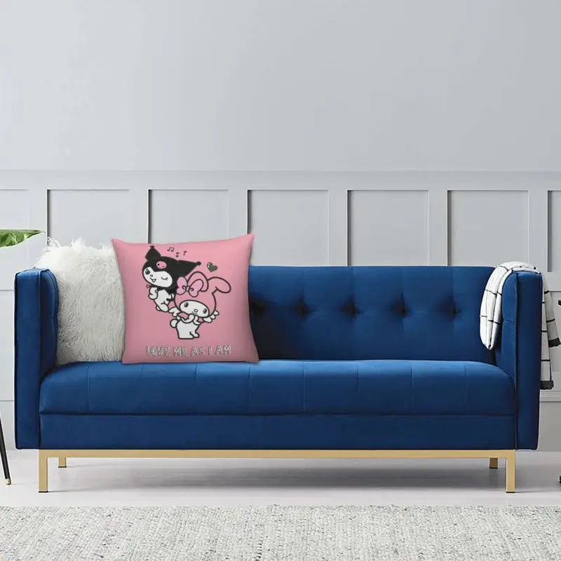 Custom Kuromi Melody Cartoon Cushion Covers Soft Cute Pillow Cases image 5
