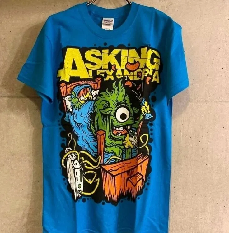 Preguntar a la banda de rock de Alexandria, camisa de manga corta de color real, hombres y mujeres S-5XL
