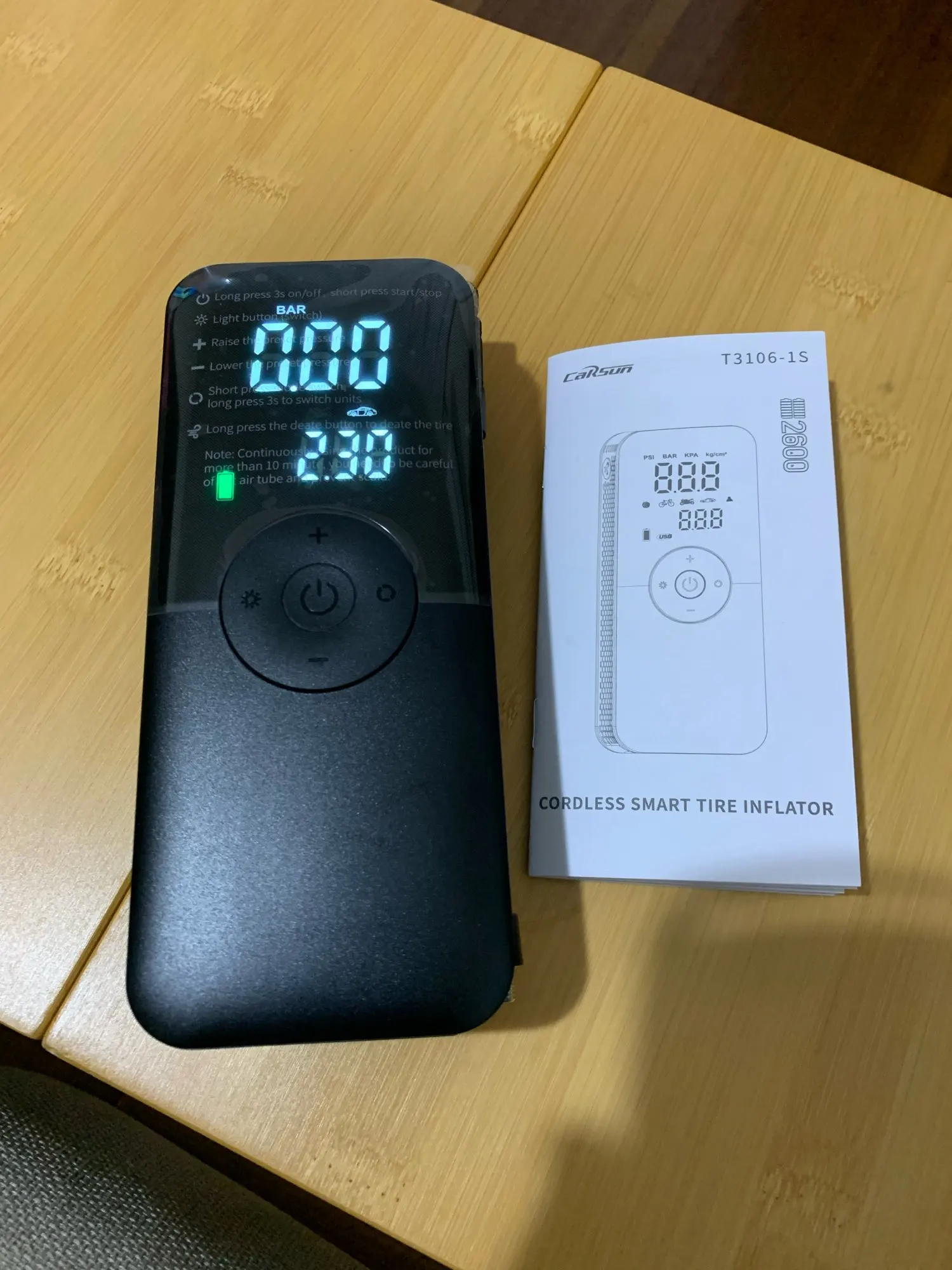 VanVolt AirGo™ Cordless Digital Tyre Inflator - Portable 150 PSI Air Pump photo review