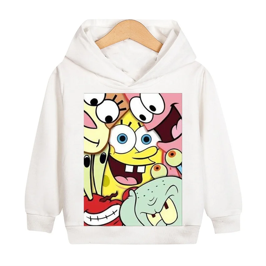 Disney SpongeBob Patrick Star Fashion Casual felpe con cappuccio abbigliamento bambini autunno felpa Pullover vivace ragazzi ragazze Anime Top