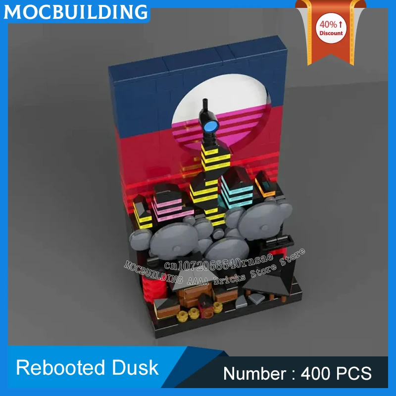 

MOC Building Blocks Space Style Of Story Series Games Scene Skyline Dusk Model DIY Assemble Bricks Creative Toys Gifts
