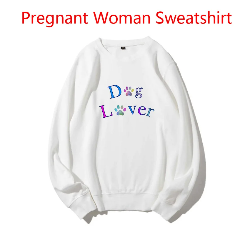 

Paw Cat Dog Love Printed Pullover Maternity Woman Versatile Sweatshirt Backing Fashion Korean Version Pregnant Woman Sweaters