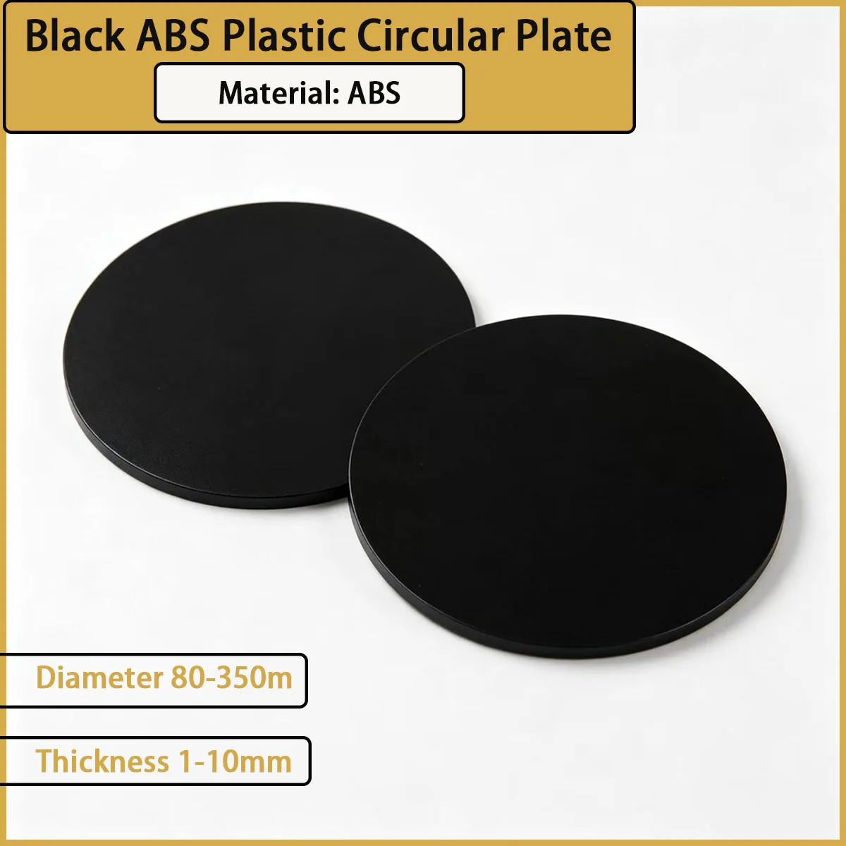 

1-10mm thick black ABS plastic circular plate suitable for mechanical gaskets, fixtures, decorative accessories, etc