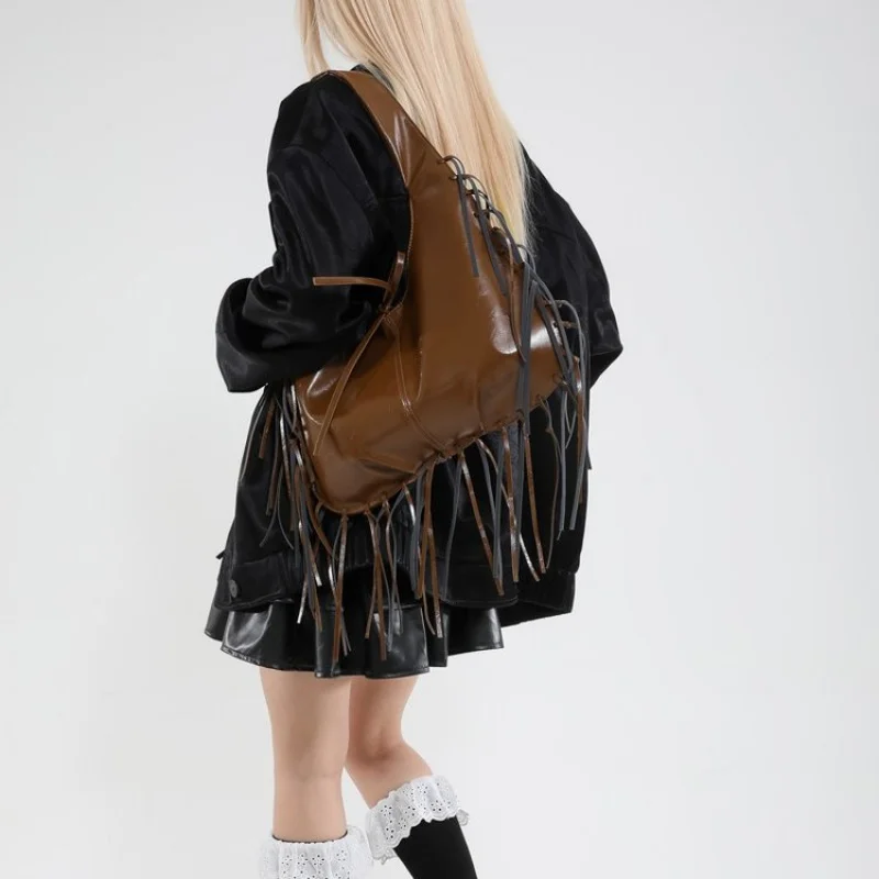 

Fashionable Leather Women's Shoulder Bag High-End Luxury Brand Trendy Design Daily Vintage Commuter Casual Bag​