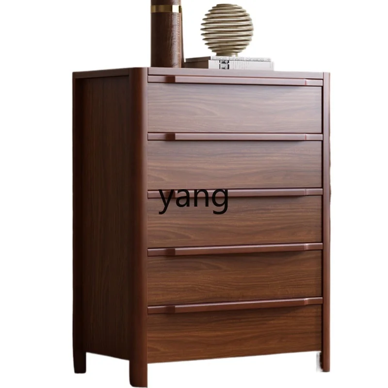 

CX Solid Wood Frame Five-Bucket Cabinet Bedroom Drawer Modern Minimalist Chinese Style Storage Cabinet