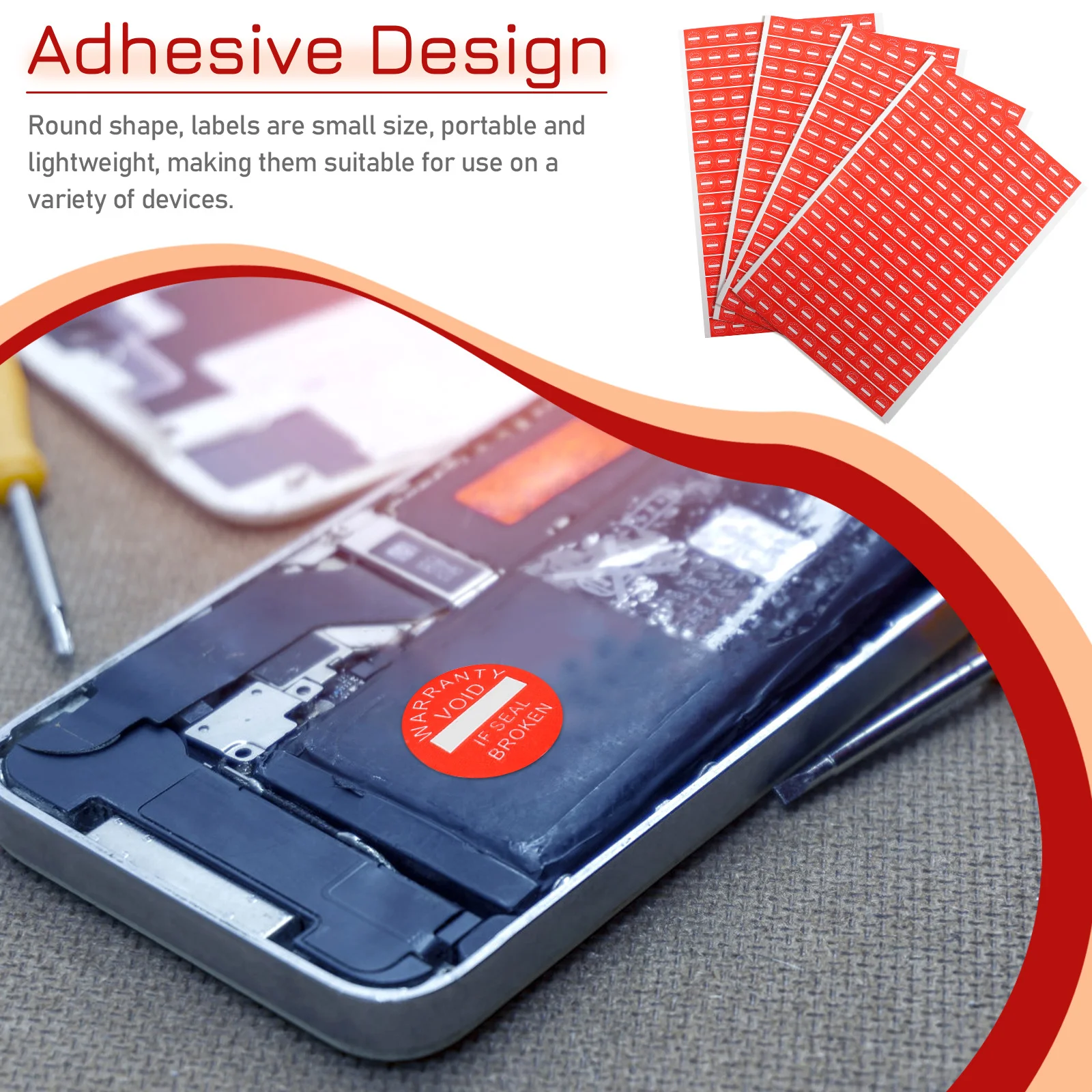 

1000 pcs If Seal Broken Warranty Void Label Round Adhesive Warning Sticker For Caution Use Security Labels Folder Tag