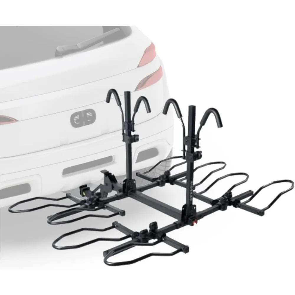 

Велосипедный багажник KAC Premium: 2-велосипедная противоскользящая сцепка и быстросъемная система для автомобилей, внедорожников и люков — сверхмощная для 4 велосипедов