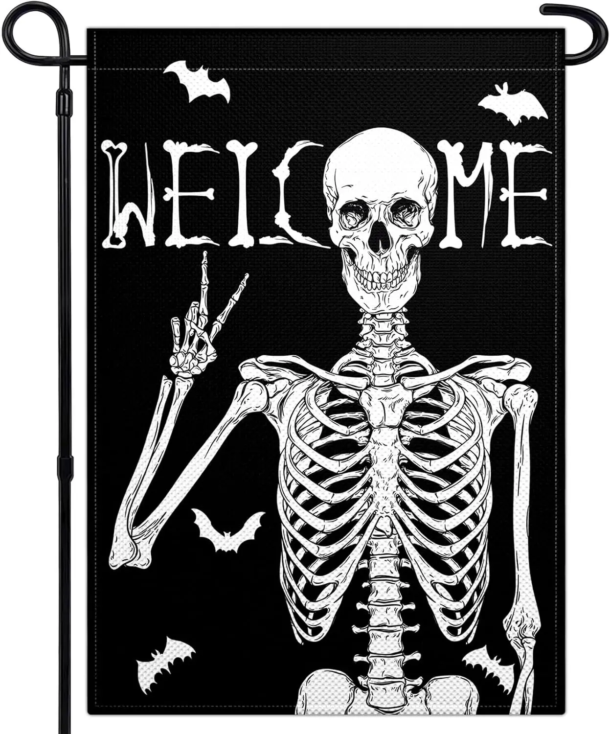 Halloween Welcome Garden Flag for Outside 12x18 Inch Halloween Skull Garden Flag Halloween Horror Garden Flag Double Sided H zzo