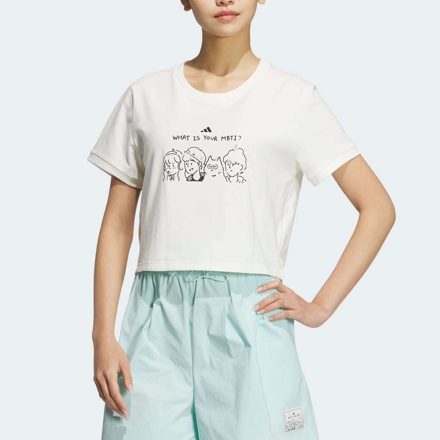 

Adidas genuine W GFX Z CROP T Women's Cropped Short-Sleeve T-Shirt JN6663