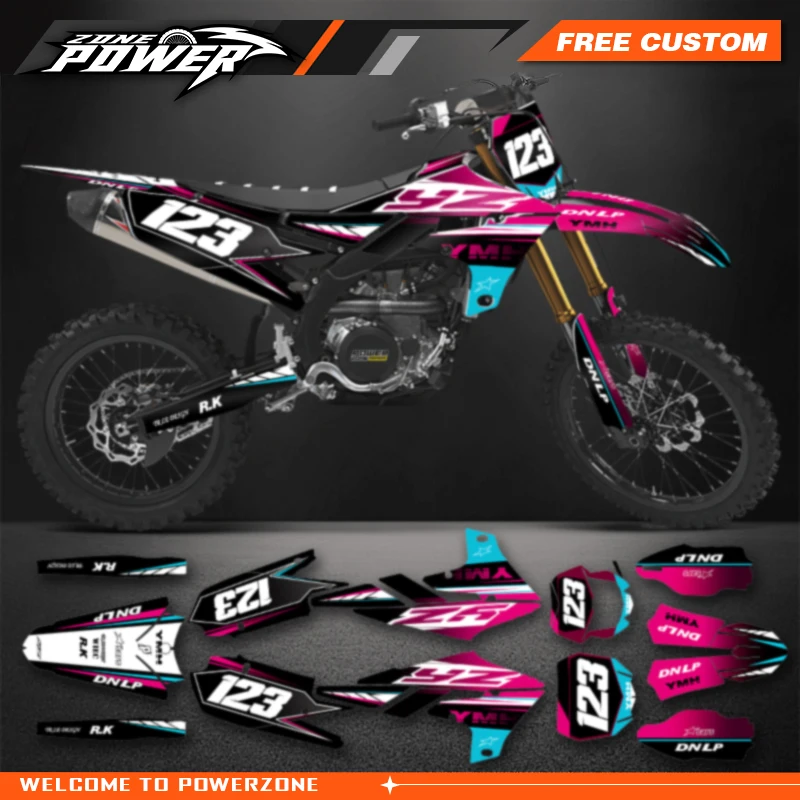 Powerzone For Yamaha YZF250 19-23 YZF450 18-22 WRF450 19-22 WRF250 20-23 Custom Backgrounds Graphics Decals Sticker Kits  27