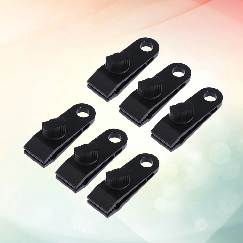 

6pcs Tent Clip Heavy Duty Lock Grip Awning Clamp For Camping Canopies Tarps Instant Anchor Windproof Ground Stake For Outdoor