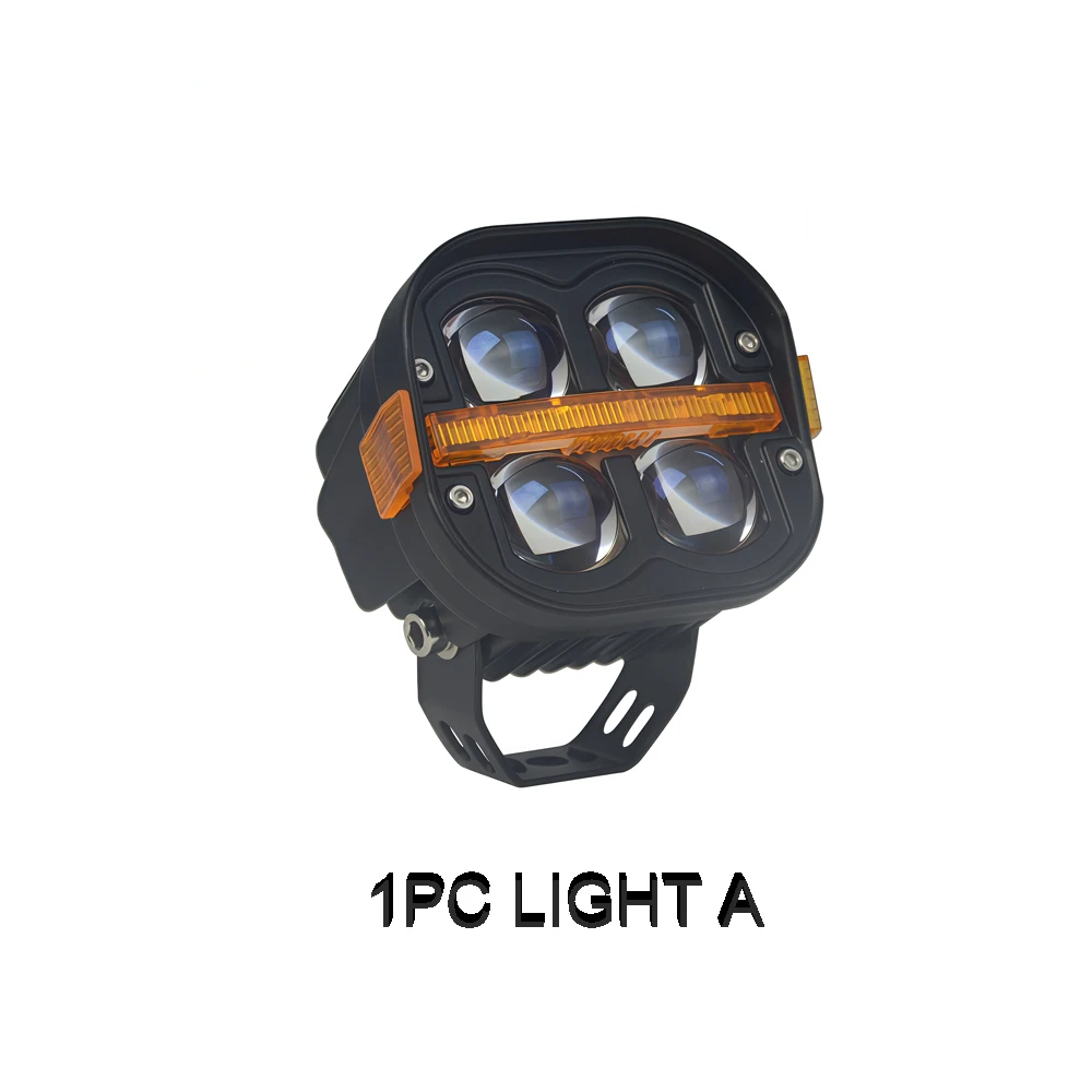 4 "LED Werklamp Spotlight mistlamp Rijden Lamp Dual Kleur DRL Voor BMW R1200GS R1250GS F800 F850 F900 motorfiets SUV ATV UTV