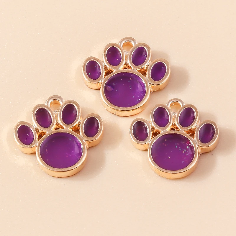 20 Stück Cartoon-Tier-Hunde-Anhänger, Emaille-Pfotenabdruck-Charms für Schmuckherstellung, Ohrringe, Halsketten, Armbänder, DIY-Geschenke – Detail 26