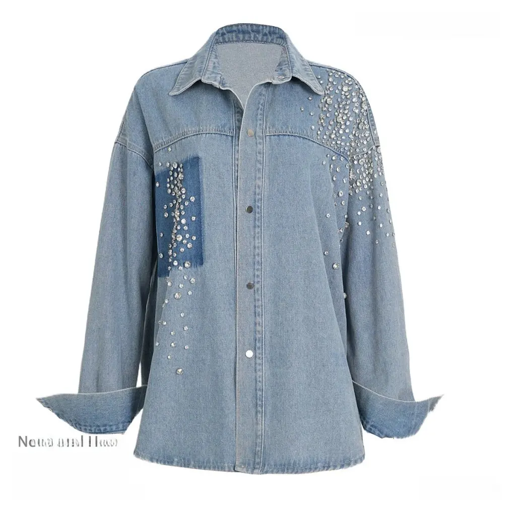 

Джинсовая куртка-рубашка Super Heavy Industry 668 Drill, свободная посадка нестандартной формы для осенне-зимней женской верхней одежды