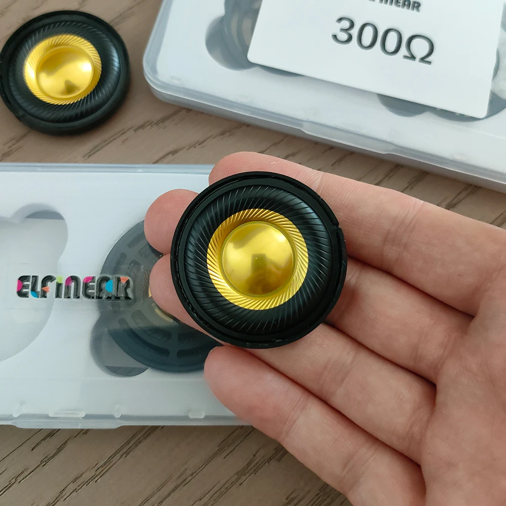 ELFINEAR CarbonGild 40 1 Para 40mm Karbonowe, Złocone Głośniki Kopułkowe z Włókna Węglowego, Opcje 32Ω/300Ω — zdjęcie produktu 4