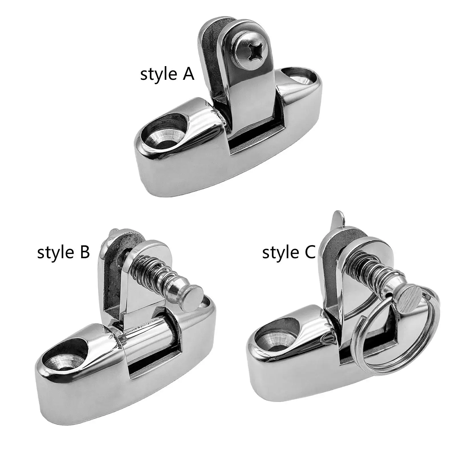 Boat Top Bimini Deck Hinge Swivel Side Mount Boat Hardware Set Quick Release