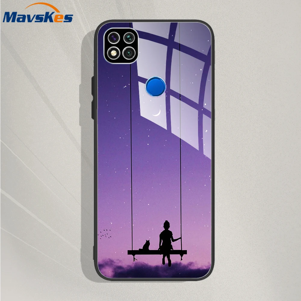 Case For Xiaomi Redmi 9C Silicone Bumper Tempered Glass Phone Back Cover For XIaomi Redmi 9C 10 9 C 10C Redmi9C NFC Case Coque