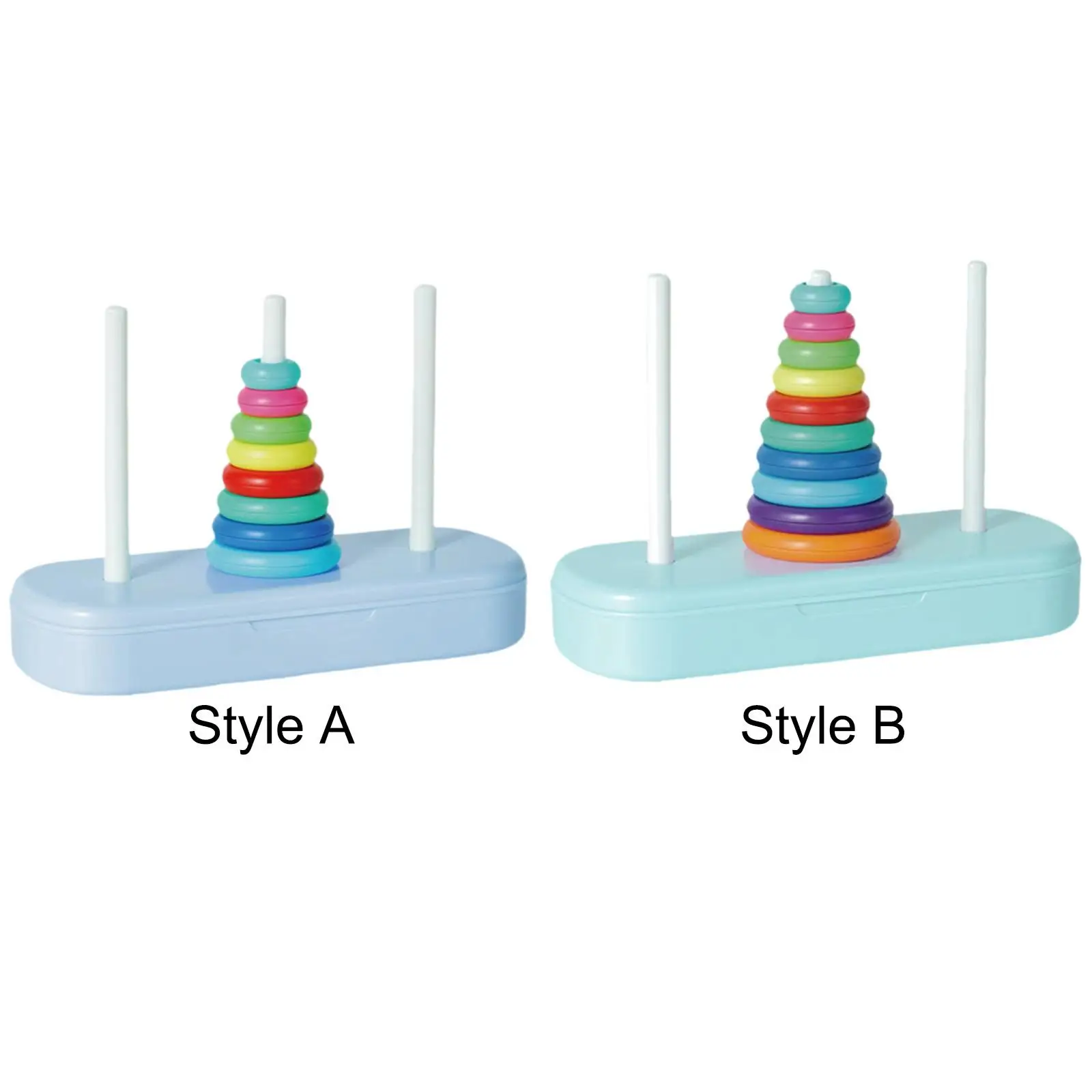 

Stacking Tower Toy Preschool Early Educational Development Rainbow Stacking Rings Toy for Kids Infant Boy Girls Children