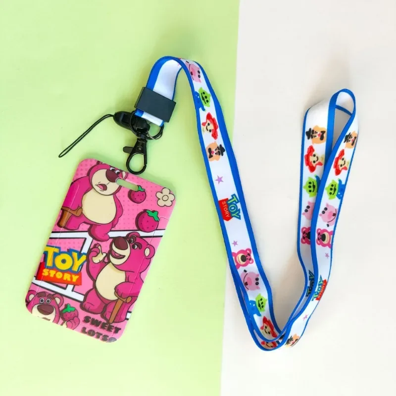 Disney Toy Story ID Card Holders with Lanyards Cartoon Woody Student ID Card Access Control Cases Buzz Lightyear Badges Gifts