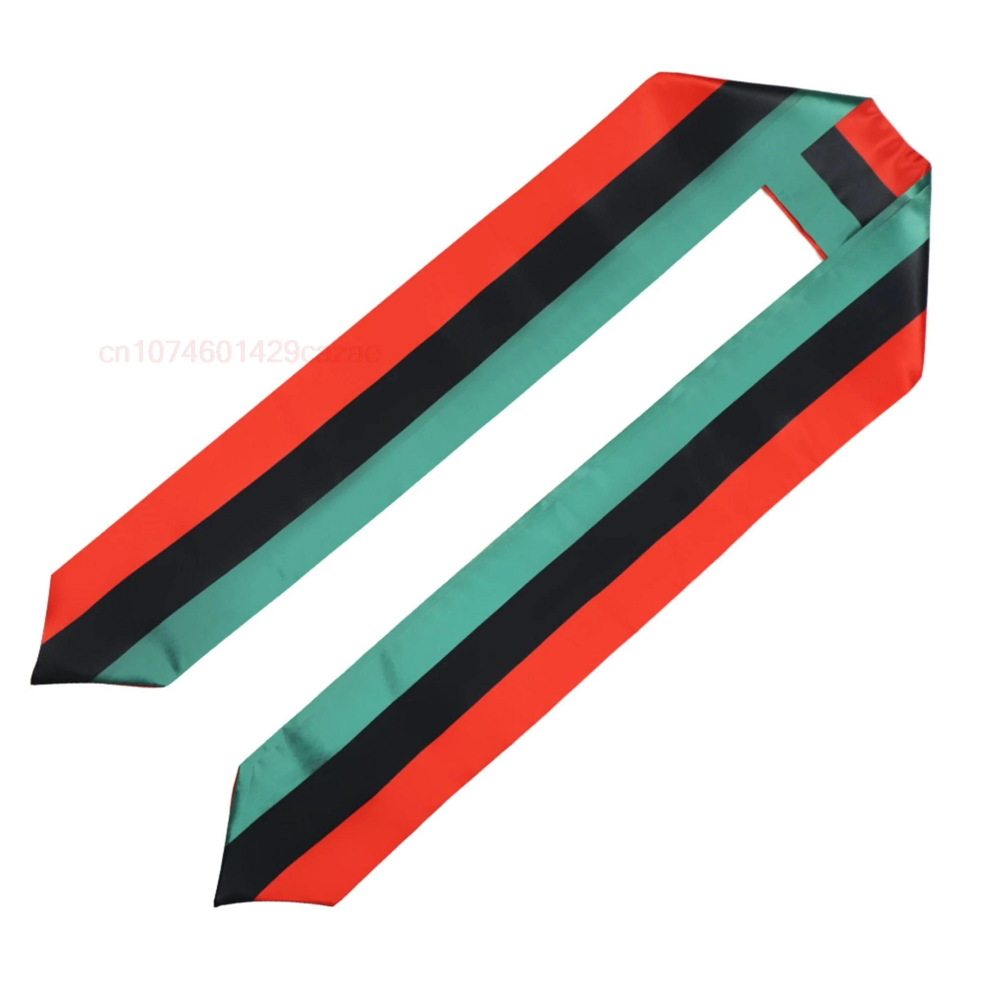 

African Flag 180*15CM Graduation Sash Stole Scarf Double Sided for Study Aboard International Class Of 2024