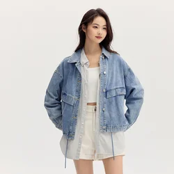 Semir Denim Jacket Women Sweet and Cool Style Personality Top Autumn Trendy Loose Jacket