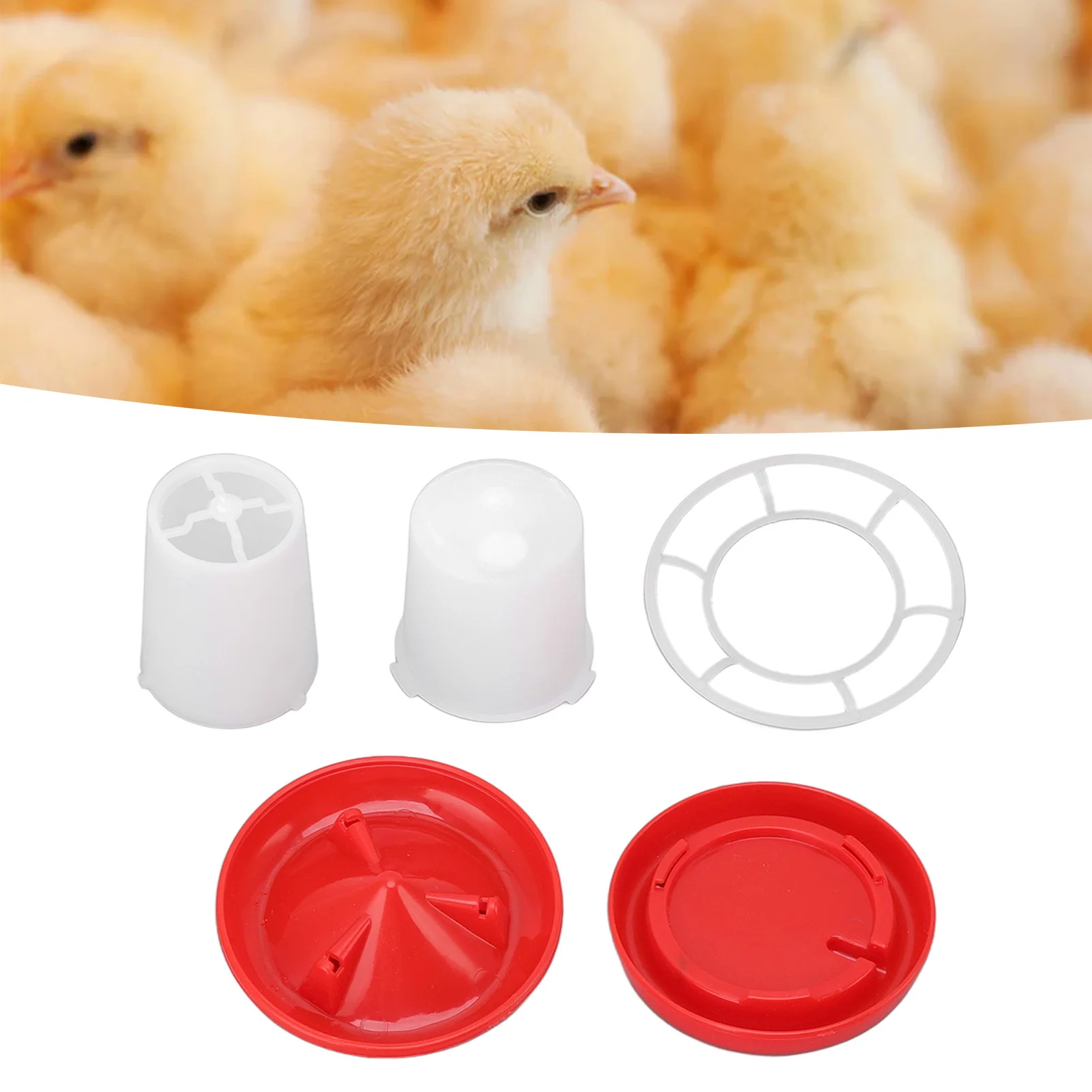 Chick Feeder Chick Feeder and Waterer Kit Rotary Sleeve Design Automatic Feeding and Watering Poultry Feeder and Waterer Combo