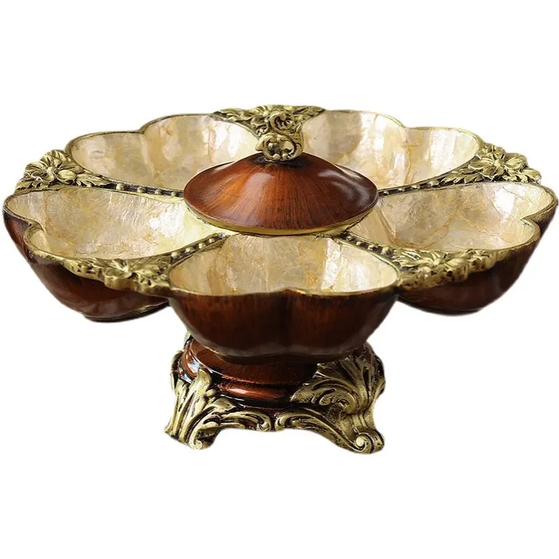 

Набор для кофейного столика в гостиную: тарелка для сухофруктов в европейско-американском ретро-стиле, коробка для закусок, новая китайская элитная конфетница