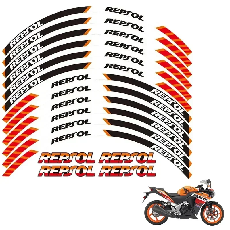 For HONDA REPSOL HRC CBRRR  CBR250RR CBR400RR CBR600RR CBR1000RR Motorcycle Parts Contour Wheel Decoration Decal Sticker - A