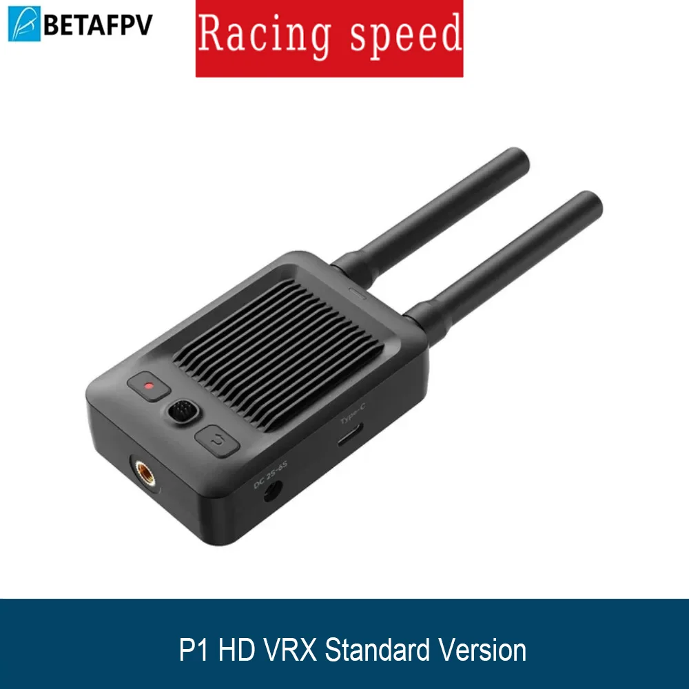 BETAFPV P1 HD VRX Standard Digital FPV Receiver 1080P@60fps Live Video Mini HDMI Output 400m Range for FPV Drone