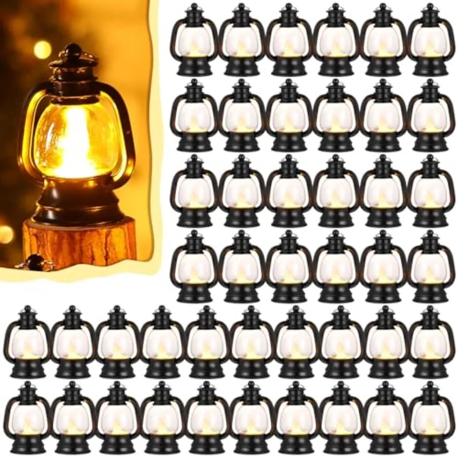 Table centerpieces for events: 120 pcs mini lanterns, 4-inch black metal, elegant matte finish and lightweight for versatile in