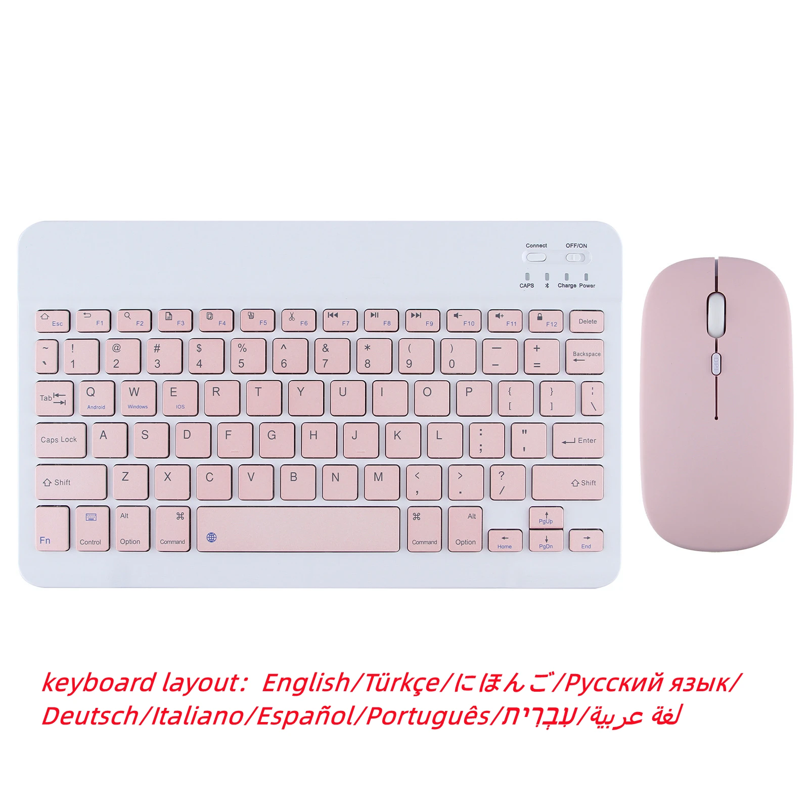 

For iPad Air 5 4 Pro 11 Bluetooth Wireless Keyboard and Mouse Russian Korean Hebrew Spanish For Android IOS Windows Phone Tablet