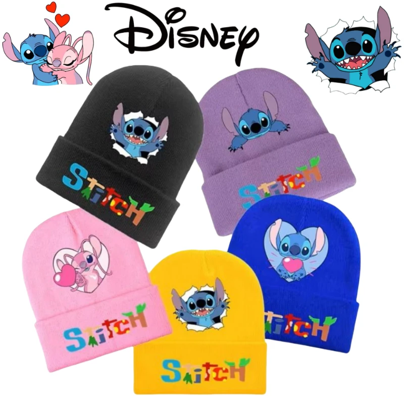 

Вязаная шапка Lilo & Stitch: модная, персонализированная, для зимних прогулок, ветрозащитная, теплая, с защитой ушей