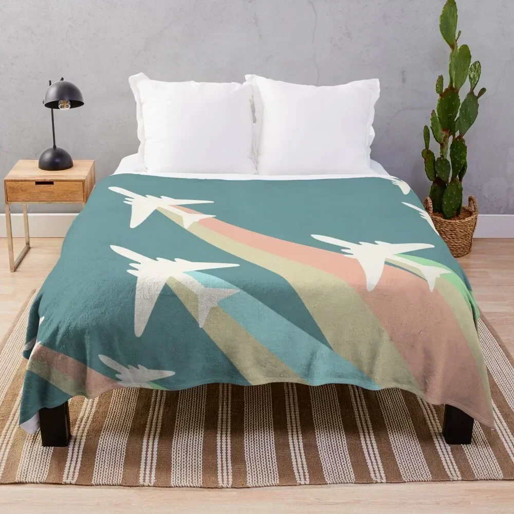 

Airplanes Illustration Throw Blanket Custom cosplay anime for sofa Blankets