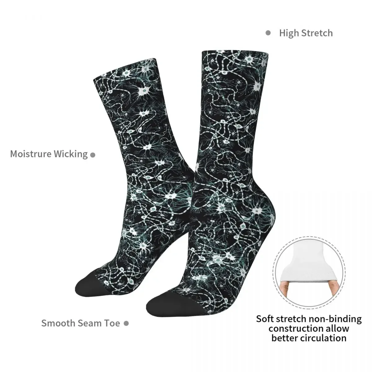 Neurons (black) Socks Harajuku High Quality Stockings All Season Long Socks Accessories for Unisex Birthday Present