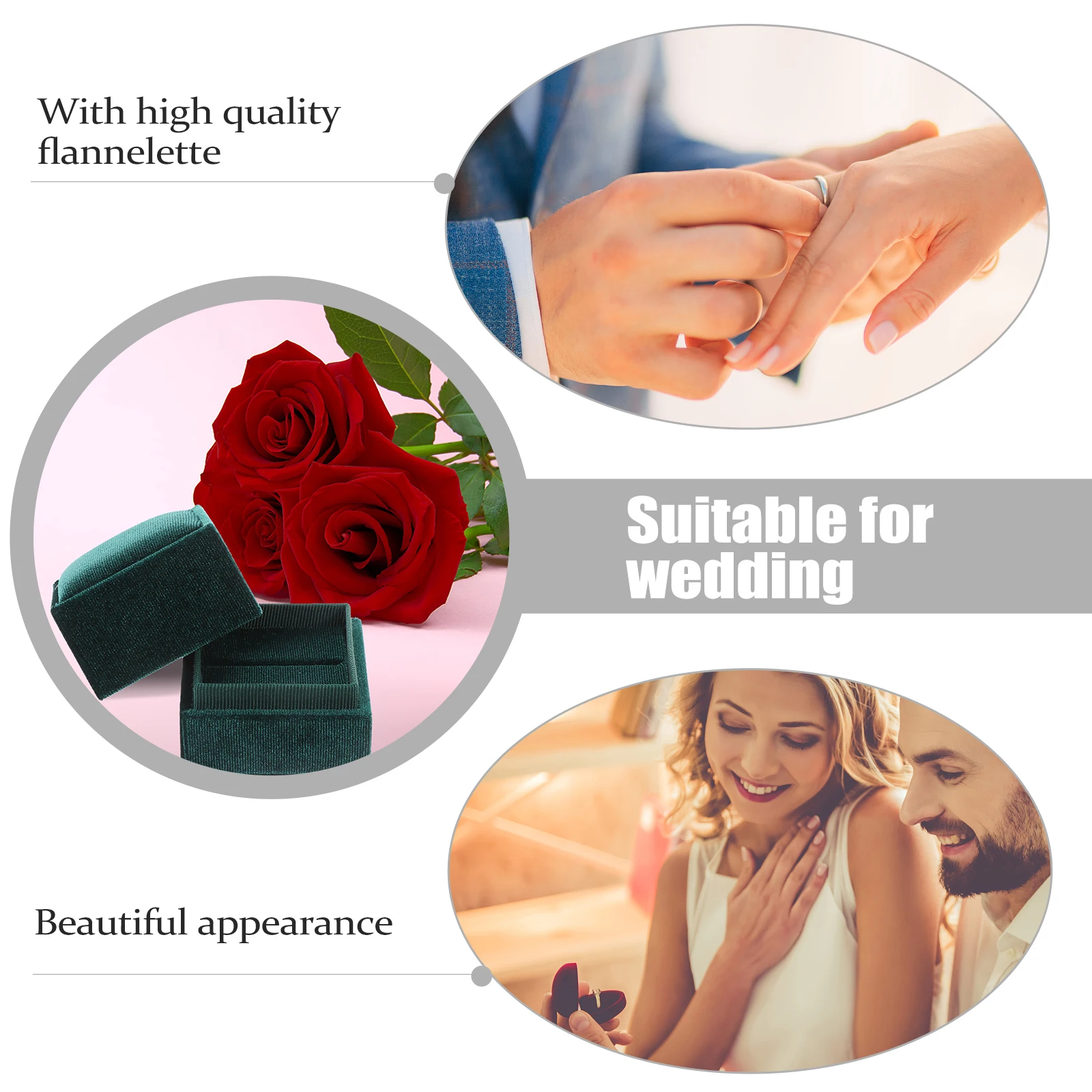 

1pc Ring Holder Storage For Wedding Engagement Gift Jewelry Display Packaging Jewelry Wrapping Ring Storage Case Box Box
