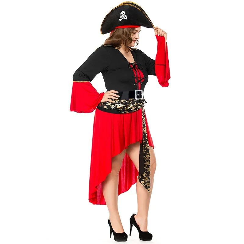 Halloween weibliche Piraten Kostüm Frauen Erwachsene plus Größe Karneval Party Kleid Phantasie Spiel Cosplay Kleidung