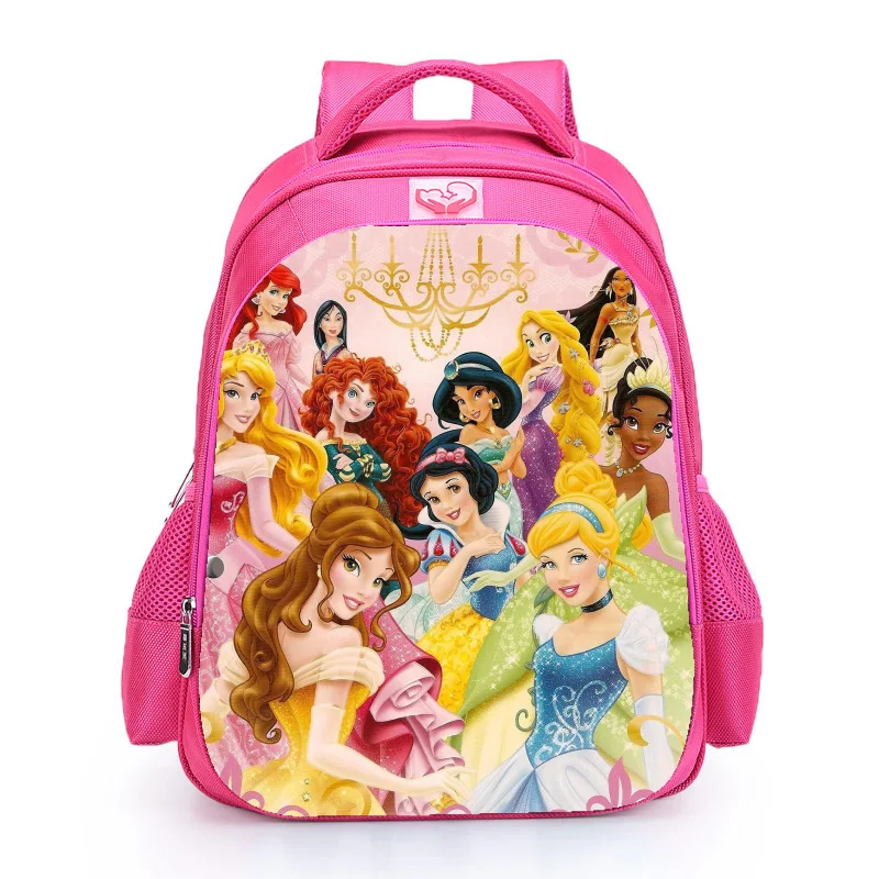 Mochila ortopédica de princesa rosa para niñas, morral de escuela primaria de grado 1-3-6, capacidad para niños