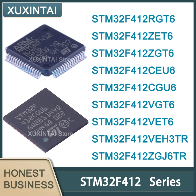 

5Pcs/Lot New Original MCU IC STM32F412 STM32F412RGT6 ZET6 ZGT6 CEU6 CGU6 VGT6 VET6 VEH3TR ZGJ6TR LQFP BGA UFQFPN