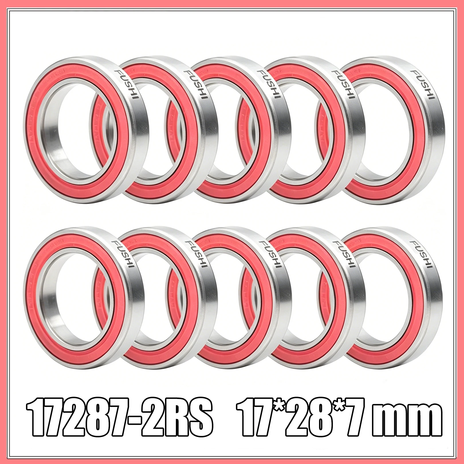 10pcs/lot 17287-2RS MR17287 17287 17287RS GCR15 61902/17 Ball Bearing 17x28x7mm for Bike Wheels Bottom Bracket Repair Bearings