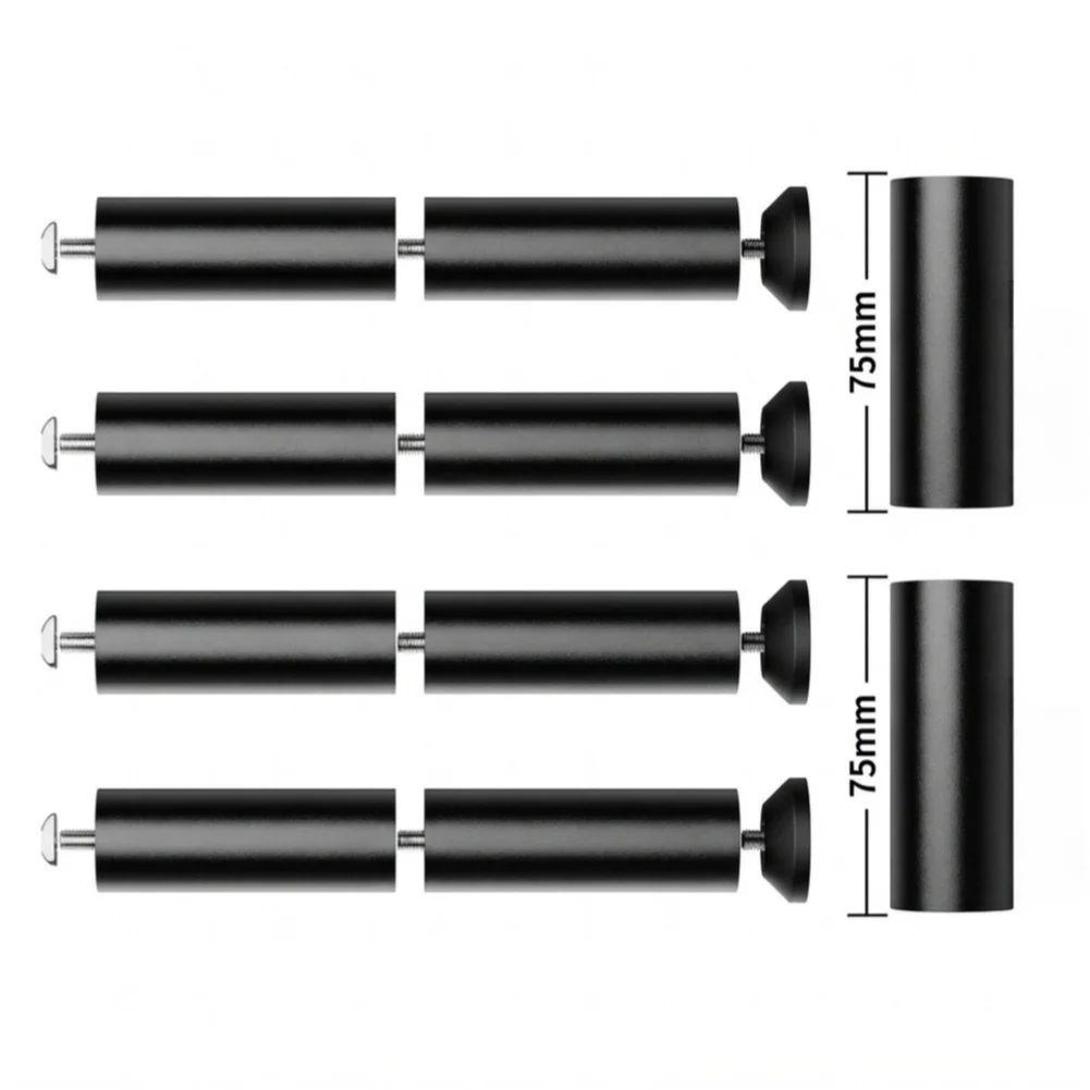 Engraving Machine Bracket Set with 150mm Vertical Adjustment and 8 Metal Components for 2020 Aluminum Profile Use